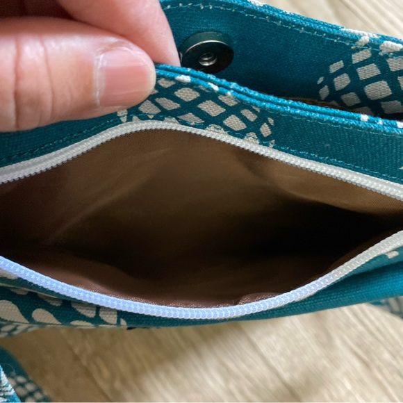 Kavu Teal Votyon Crossbody Bag with Pineapple Print - Picture 7 of 11